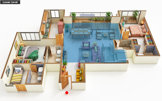 973 sqft
